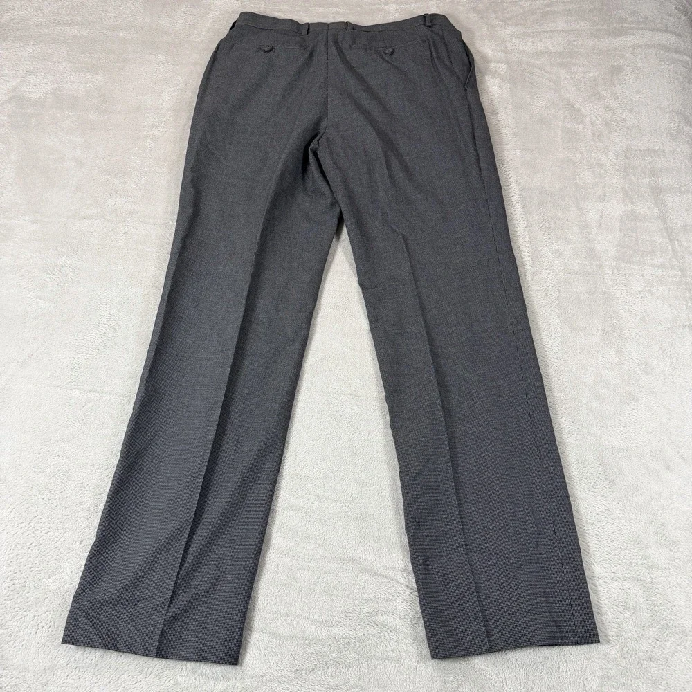 Banana Republic Non-Iron Tailored Fit Dress Pants Men's 36x34 Gray Flat Front